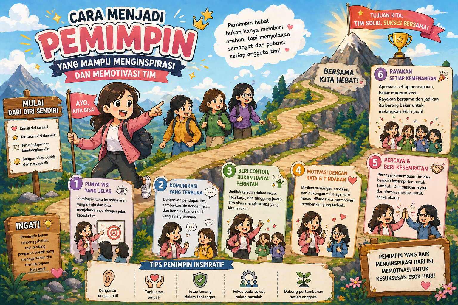 Cara Menjadi Pemimpin yang Mampu Menginspirasi dan Memotivasi Tim