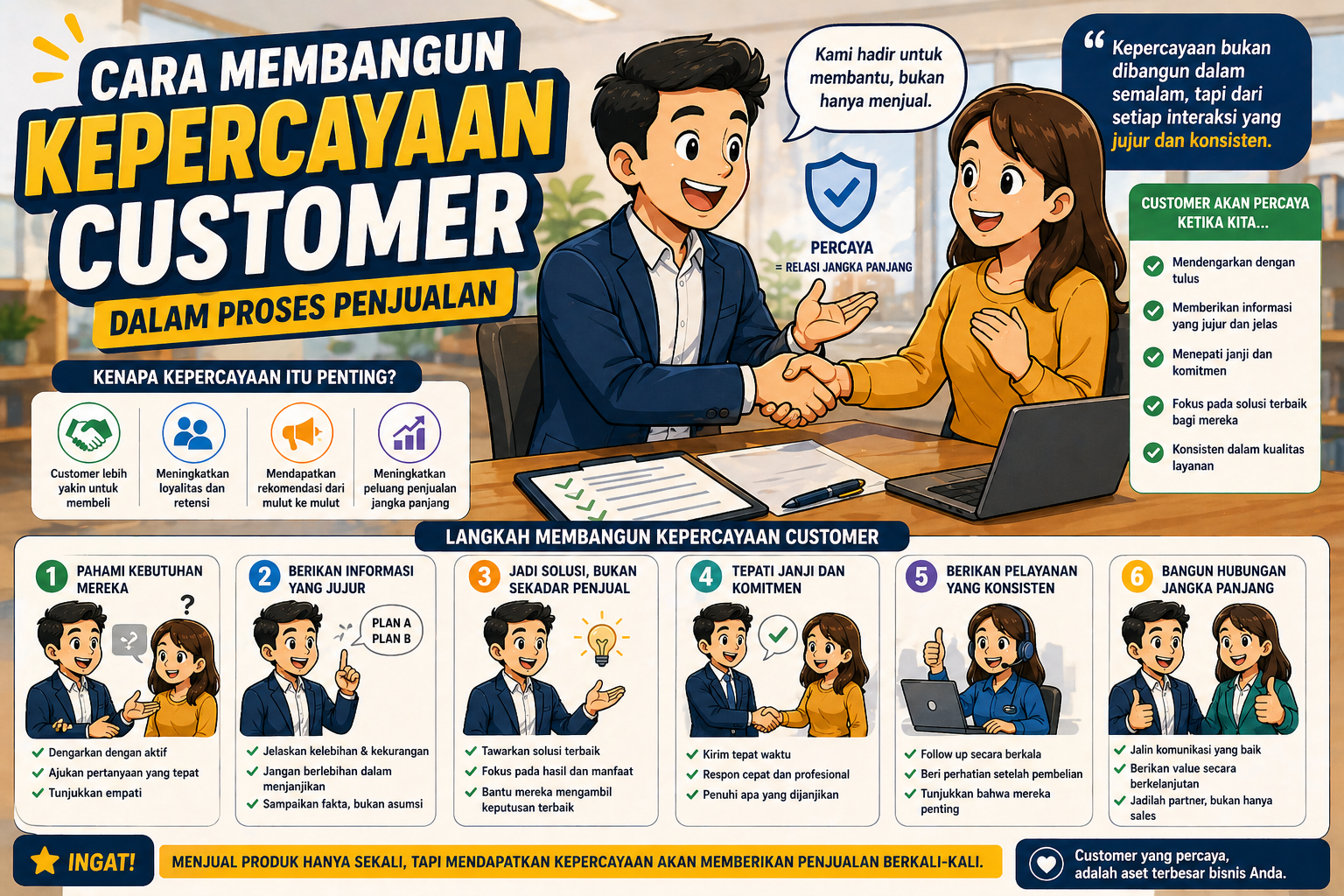 Cara Membangun Kepercayaan Customer dalam Proses Penjualan
