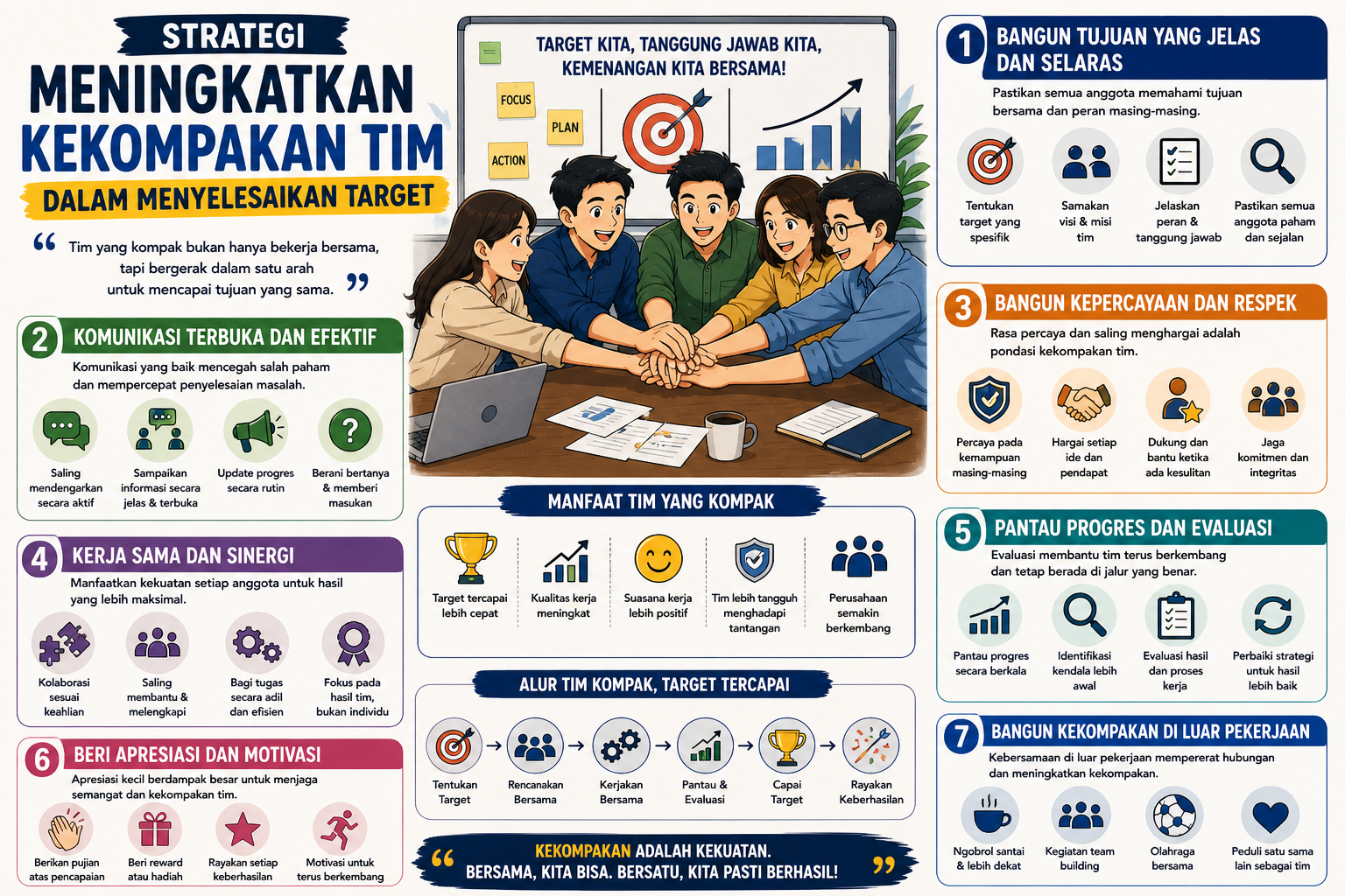 Strategi Meningkatkan Kekompakan Tim dalam Menyelesaikan Target