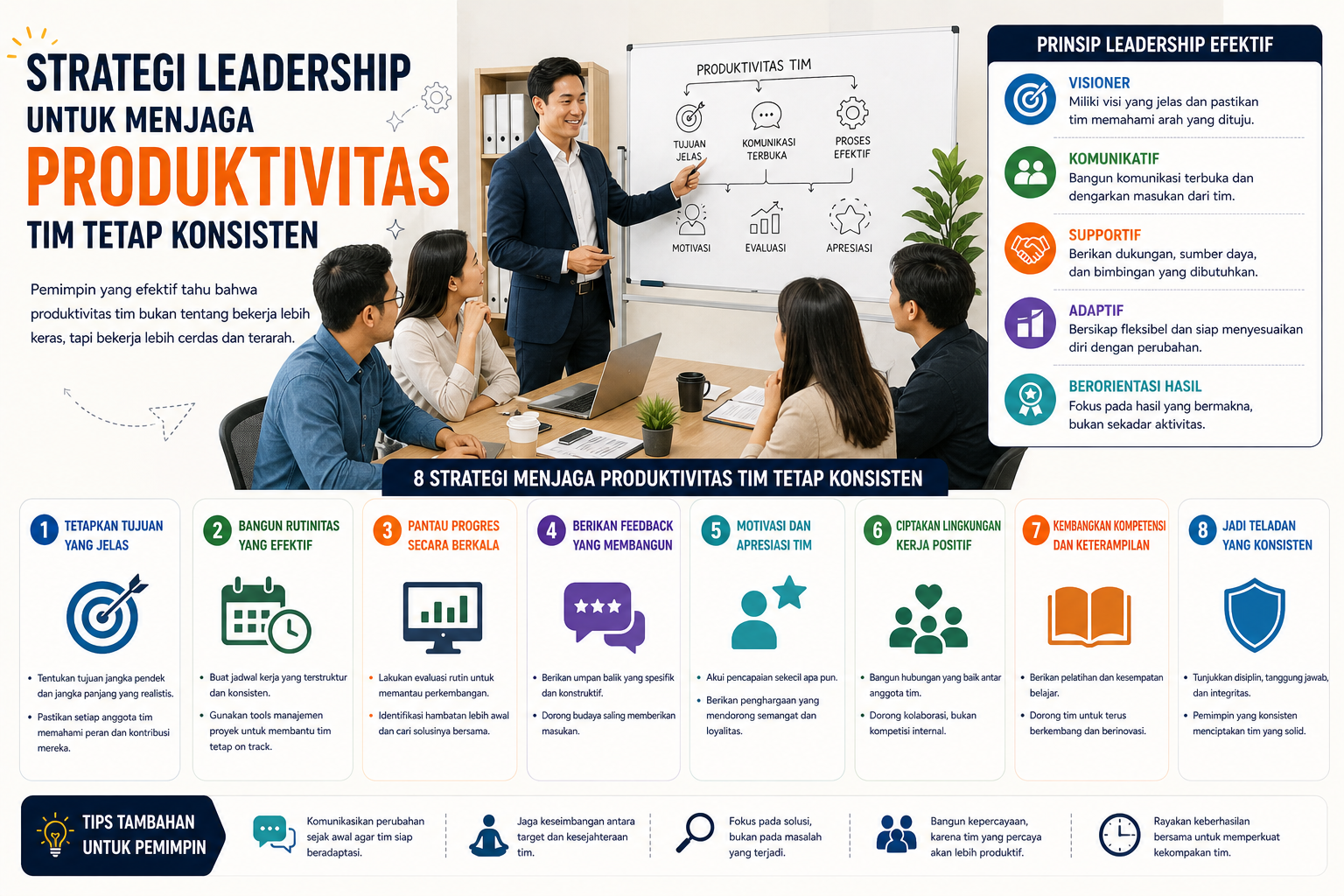 Strategi Leadership untuk Menjaga Produktivitas Tim Tetap Konsisten