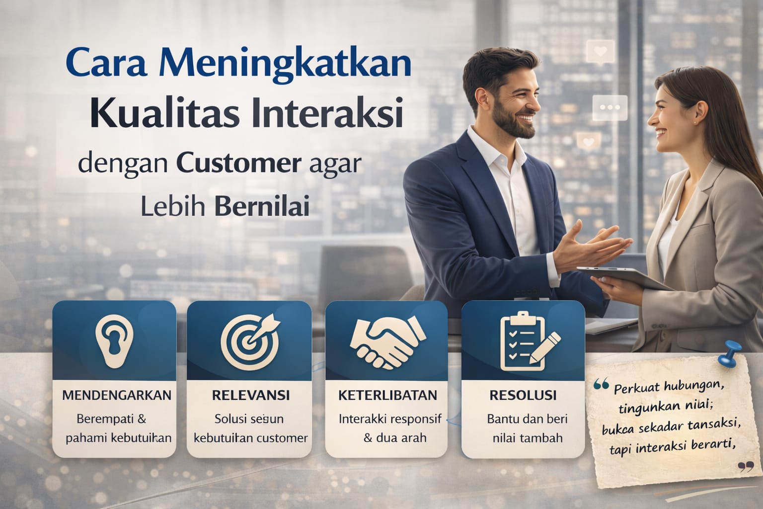 Cara Meningkatkan Kualitas Interaksi dengan Customer agar Lebih Bernilai
